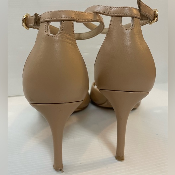 STUART WEITZMAN NUDISTIA 75 SANDAL LEATHER ADOBE SQUARE TOE Size 9B FLAW - Picture 2 of 7